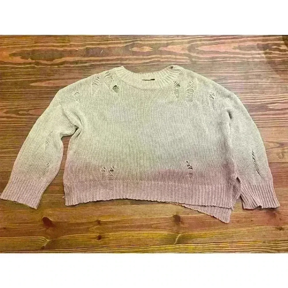Fate Pink Ombre Distressed Sweater, size medium - Picture 1 of 7